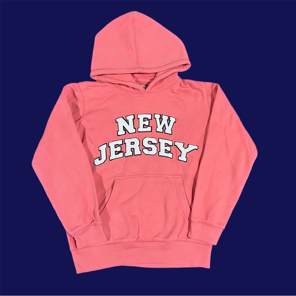 Grey Whale Outfitters New Jersey Letter Logo Hoodie Sweatshirt
